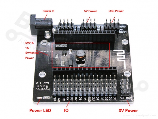 ESP8266 NodeMCU base ontwikkelboard